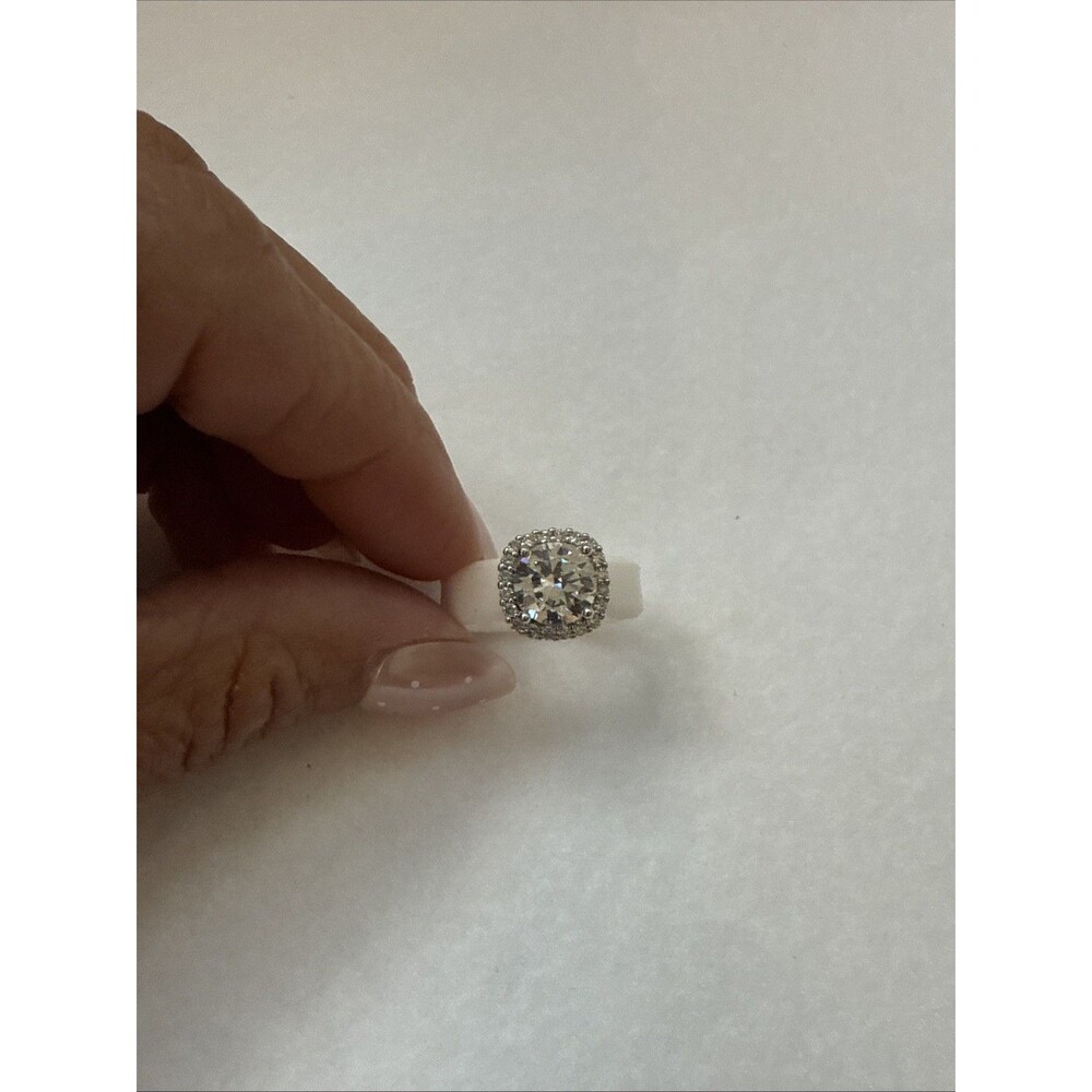 Women’s White Silicone Band Faux Diamond Gym Workout Vacation Ring Size 6